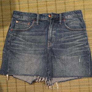 Madewell curvy high rise Denim Cutoff Shorts size 29